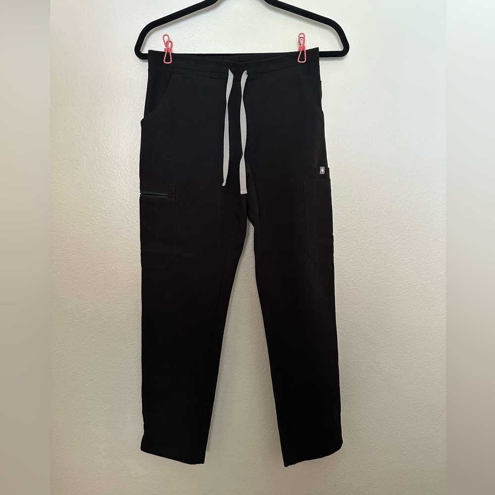 Figs black XS petite yola scrub pants